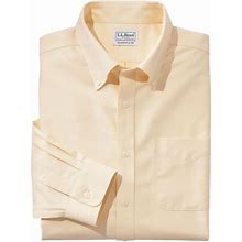 Men's Wrinkle-Free Classic Oxford Cloth Button Down Shirt, Traditional Fit Light Gold 18X33, Cotton | L.L.Bean