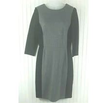 Talbots Petites Women's Size 6P Grey Dress With Black Side Panels