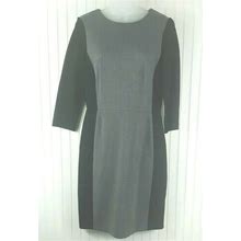Talbots Petites Women's Size 6P Grey Dress With Black Side Panels