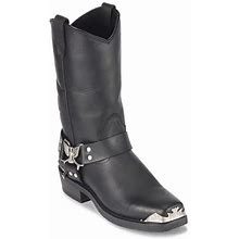 Dingo® Mens Eagle Harness Motorcycle Boots | Black | Regular 11 | Boots Cowboy Boots