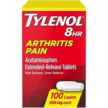 Tylenol 8HR Arthritis Pain Relief Caplets, 650 Mg Acetaminophen Pain Relief Pills For Minor Arthritis Pain & Joint Pain, Fever Reducer, Oral Pain Reli