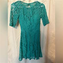 B Darlin Dresses | Teal Blue 3/4 Sleeve Dress | Color: Blue | Size: 2