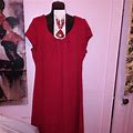 Chadwicks Red Dress Size 22W - Women | Color: Red | Size: 2XL