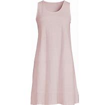 Women's Petite Cotton Slub Tank Dress - Lands' End - Pink - S