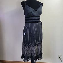 Loft Dresses | Ann Taylor Loft Pleated Cocktail Dress Nwt 8P | Color: Black | Size: 8