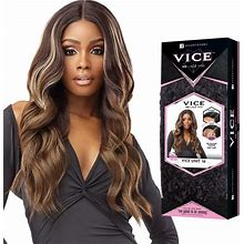 Sensationnel Vice Lace Front Wigs - 5 Inch Deep Part Synthetic Wig Preplucked Hairline - VICE Unit 16 (1 JETBLACK)