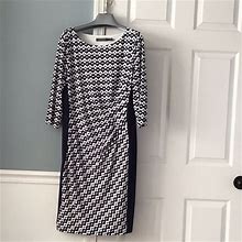 Womens Ralph Lauren Dress Size 16, Navy Blue And White, Nwot | Color: Blue/White | Size: 16