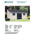 10' X 20' Deluxe Shed Plans, Lean To Roof Style Design D1020L, Material List And Step By Step Included