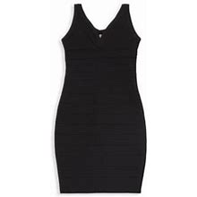 Katiej NYC Girl's V-Neck Stretch-Knit Dress - Black - Size 7