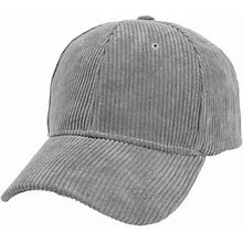 Manxivoo Men's Hats & Caps Male Female Neutral Summer Solid Baseball Caps Corduroy Hat Visors Baseball Cap Dark Gray One Size