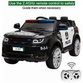 Electric Kids Ride On Police Car 12V Remotecontrol Suv Toy Car W/