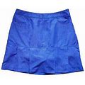 Adidas Blue Purple Stripe Pleated Tennis Golf Skort Skirt With Shorts