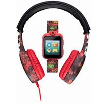 Playzoom Kids Smartwatch & Headphones Bundle Stem Learning, Red, 42 mm