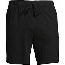 Men's Knit Jersey Pajama Shorts - Lands' End - Black - L