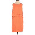 Banana Republic Casual Dress - Shift: Orange Print Dresses - Women's Size 0 Petite
