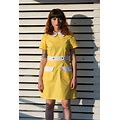 Yellow Mod Dress, Peter Pan Collar Dress, Cotton Yellow, Mod 1960S Dress