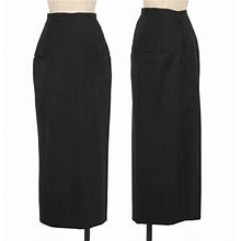 Yohji Yamamoto POUR HOMME Wool Gabardine Side Pocket Skirt Size 1(K-122515)