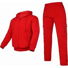Nothinchan Men's Tracksuit 2 Piece Sweatsuit Set Pullover Athletic Hoodies Jogging Suits Set With Pockets