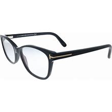 Eyeglasses Tom Ford FT 5638 -B 001 Shiny Black, Rose Gold/Blue Block Lenses, 50-16-140