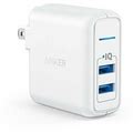 Anker Elite Dual Port 24W USB Travel Wall Charger Powerport 2 With Poweriq