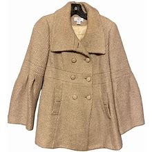 Ann Taylor Loft Jackets & Coats | Ann Taylor Loft Women's Dress Winter Coat Sz 4P Granny Core Bell Sleeve Beige | Color: Cream | Size: 4P
