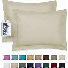 SHOPBEDDING Cream Pillow Sham, Standard Size Pillow Sham Decorative Bone Pillow Shams Tailored, Pack Of 2