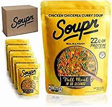 Chicken Chickpea Curry Soup, Soups Ready To Eat | High Protein Soup | Low Sodium Soup | Chunky Soup | Gluten Free Soup | Backpacking Meals | Instant