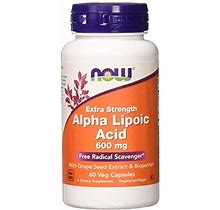 NOW FOODS Alpha Lipoic Acid 600Mg Vcaps, 60 CT