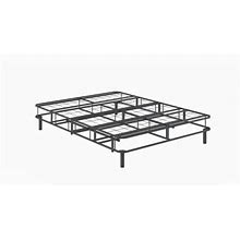 Home By Hollywood Emerge Split Foldable Mattress Foundation W/ Attachable Legs Metal In Black | 14 H X 76 W X 80 D In | Wayfair