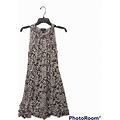 Msk Dresses | Msk White And Black Floral Sequins Dress Size Petite Small | Color: Black/White | Size: S