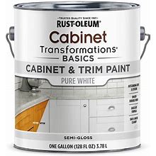 Rust-Oleum 369864 Cabinet & Trim Paint Semi- Gloss Pure White Gal
