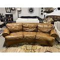 Broyhill Curved Leather Sofa