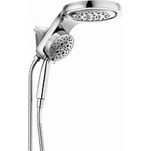 Delta Faucet Hydrorain 5-Spray H2okinetic Dual Shower Head With Handheld Spray, Chrome Shower Head With Hose, Handheld Shower Heads, Detachable