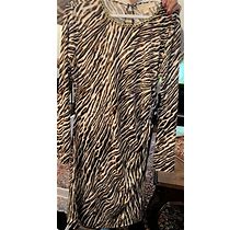 With Tags Michael Kors Women's Brown Cheetah Print Dress - Size Xl