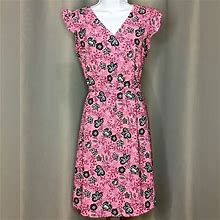 Loft Dresses | Ann Taylor Loft Pink Floral Dress Medium Size | Color: Pink | Size: M