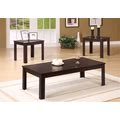 Table Set, 3Pcs Set, Coffee, End, Side, Accent, Living Room, Brown Laminate, Transitional - MONI7842P