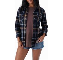 O'neill Women's Oversized Flannel Top - Comfortable And Casual Long Sleeve Button Up Shirts For Women