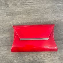 Kelly & Katie Bags | Kelly & Katie Patent Red Clutch Evening Purse | Color: Red/Silver | Size: Os