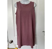 Eileen Fisher Mauve Pink Knit Sleeveless Dress Sz PM