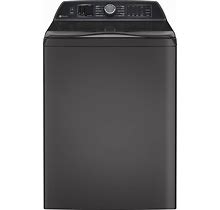GE Profile PTW700B 28 Inch Wide 5.4 Cu. Ft. Energy Star Certified Top Load Washing Machine With Smarter Wash Technology And Flexdispense™ Diamond Gray