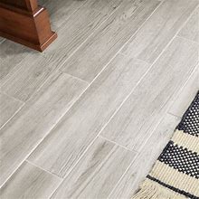 Baltimore Gris Wood Look Wall Wall And Floor Tile | Porcelain | Grey | 6 X 24 in | The Tile Shop