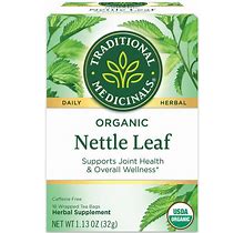 Traditional Medicinals Organic Nettle Leaf, Caffeine Free Herbal Tea - 16 Ct