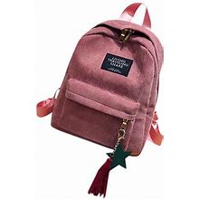 Christmas Savings! Cbcbtwo Backpack Purse For Women, Fashion Corduroy Small Bags For Women With Charm Tassel, Multipurpose Design Mini Backpack Travel