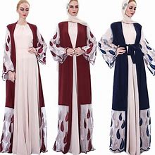 Dubai Abaya Muslim Women Kaftan Long Maxi Dress Kimono Open Cardigan Robe Robe