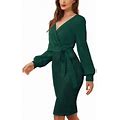 Wtxue Long Sleeve Dress, Ladies Spring And Winter Package Hip Fishtail High End Hosting Dress, Off The Shoulder Dress, Wrap Dress, Petite Dresses For