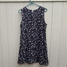 Style & Co. Dresses | Like New, Black Dress With White Flowers, Size 12P | Color: Black/White | Size: 12