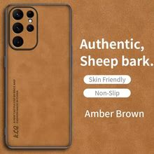 Comfortable, Stylish, Elegant, And Minimalist Leather With A Premium Anti Drop Feel. Suitable For Galaxy S24/S23/S22/,Orange,Brand-New,Temu