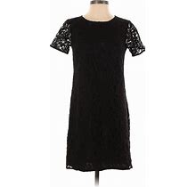 Ann Taylor Casual Dress - Shift: Black Dresses - Women's Size 0 Petite