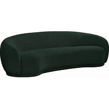Meridian Furniture Hyde Collection Modern | Contemporary Boucle Fabric Upholstered Sofa, 89.5" W X 38" D X 27.5" H, Green
