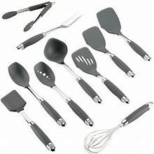 Anolon Tools & Gadgets Suregrip Nylon Nonstick Kitchen/Cooking Utensil Set, 10 Piece Nylon In Gray | Wayfair C28df5ab834cc5b1241b400e0172bdd7